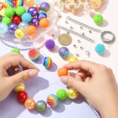 DIY Candy Color Bracelet Necklace Making Kit MACR-CJC0001-12P-01-1