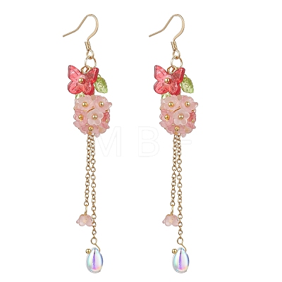 Acrylic Dangle Earrings EJEW-JE06938-1