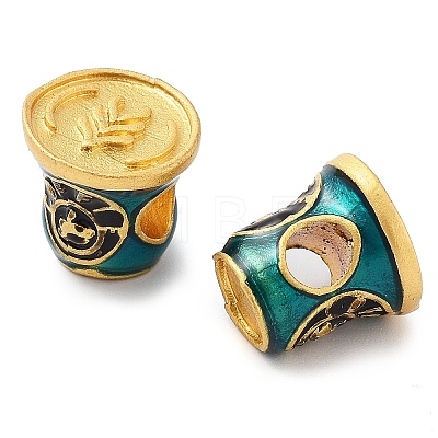 Alloy Enamel European Beads ENAM-M008-09G-02-1