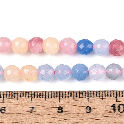 Dyed Natural White Jade Beads Strands G-T139-6mm-60-05-1