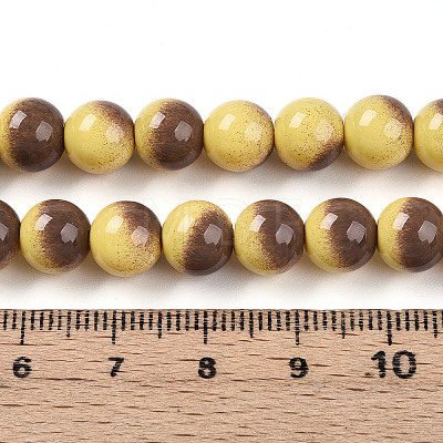 Baking Paint Glass Beads Strands DGLA-N012-8mm-09-1