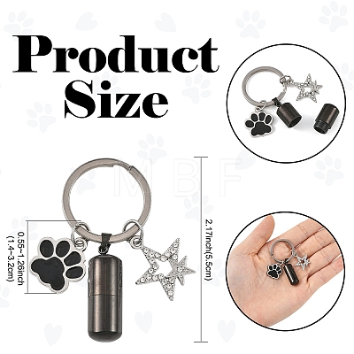 Alloy & 304 Stainless Steel Bottle Keychains KEYC-YW00274-01-1