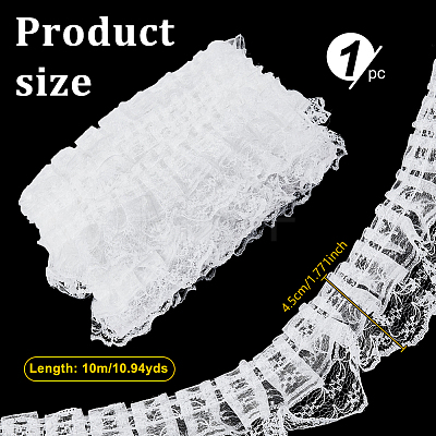 1Pc Organza Flower Lace Ribbon OCOR-NB0002-85A-1