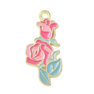 Alloy Enamel Pendants ENAM-P258-04F-G-1