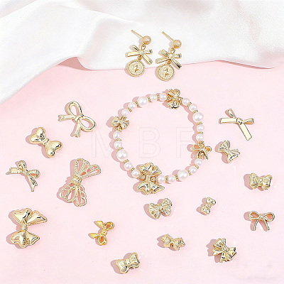 34Pcs 17 Styles Rack Plating Alloy Beads FIND-PA0001-46-1