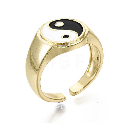 Brass Enamel Cuff Rings X-RJEW-S044-136-NF-1