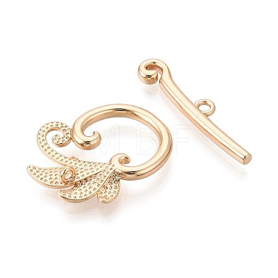6Pcs Brass Toggle Clasps KK-T073-42G-1