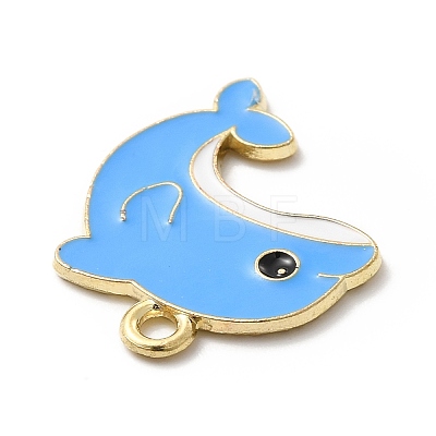 Sea Animal Alloy Enamel Pendants ENAM-D041-07A-1