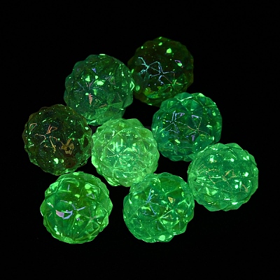 UV Plating Luminous Acrylic Beads MACR-D024-22-1