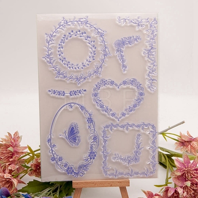 Geometric Transparent Clear Silicone Stamp/Seal SCRA-PW0009-03-1