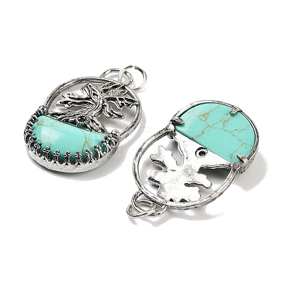 Synthetic Turquoise Bag Pendants G-Q163-06AS-01-1