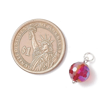 AB Color Plated Transparent Glass Pendants PALLOY-JF04972-02-1