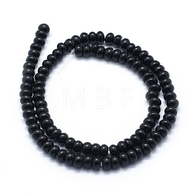 Synthetic Black Stone Beads Strands G-E507-24A-1