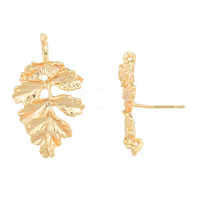 Brass Stud Earring Findings KK-N231-412-1