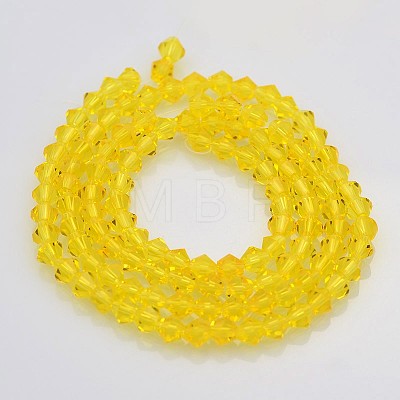 Faceted Bicone Glass Beads Strands EGLA-P017-3mm-05-1