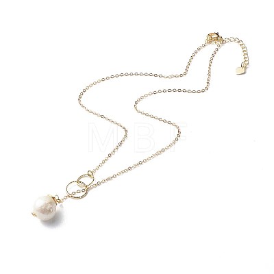 Natural Baroque Pearl Pendant Necklaces NJEW-JN03599-02-1