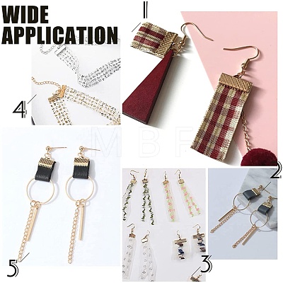 Iron Ribbon Crimp Ends E004Y-1