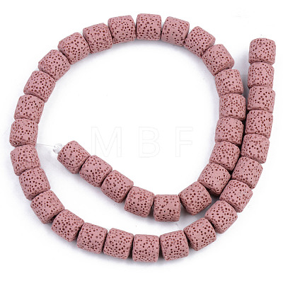 Synthetic Lava Rock Beads Strands G-S359-171C-1