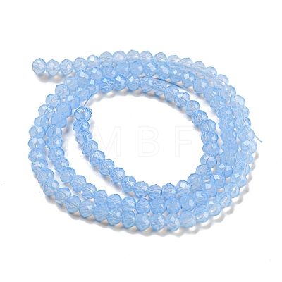 Baking Painted Transparent Glass Beads Strands DGLA-A034-J3mm-B10-1