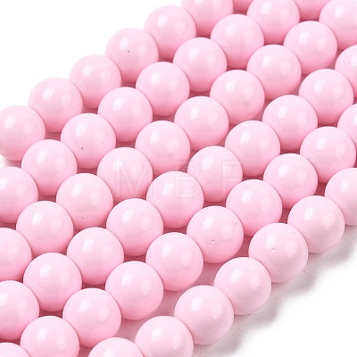 Painted Glass Bead Strands DGLA-S071-8mm-B2-1