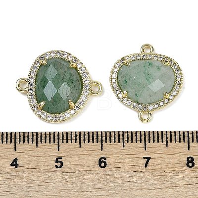 Natural Green Strawberry Quartz Faceted Oval Links G-B126-01G-02-1