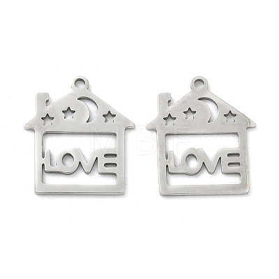 201 Stainless Steel Pendants STAS-F337-06P-1