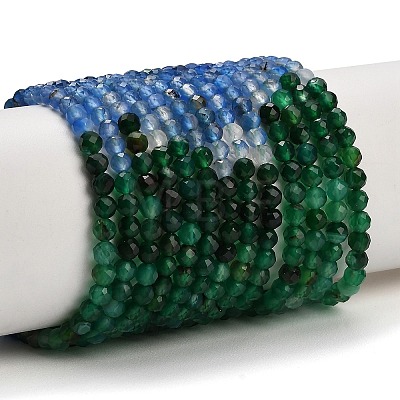 Gradient Color Natural Chalcedony Beads Strands GG-NH0004-A01-01B-1
