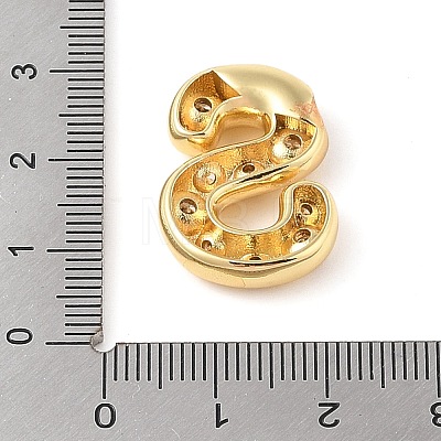 Brass Micro Pave Clear Cubic Zirconia Pendant KK-Z046-01G-S-1