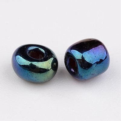 6/0 Electroplated Iris Round Glass Seed Beads X-SEED-A009-4mm-604-1