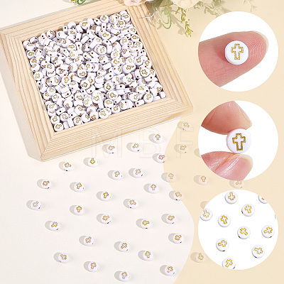 800Pcs Opaque Acylic Beads MACR-PA0001-79-1