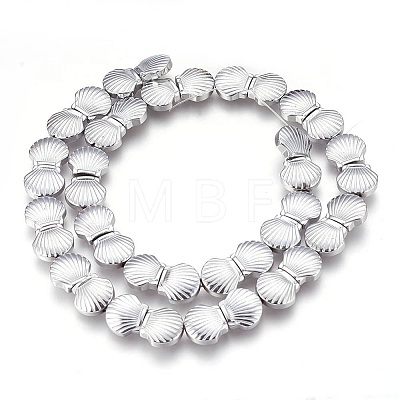 Electroplated Non-magnetic Synthetic Hematite Beads Strands G-P392-L03-1