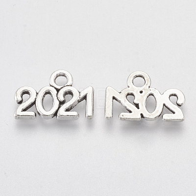 Tibetan Style Alloy Charms TIBE-T010-36AS-RS-1