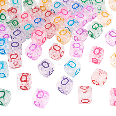 50Pcs Acrylic European Beads MACR-TADJ0001-13Q-1