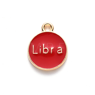 Alloy Enamel Pendants X-ENAM-S124-01B-07K-1