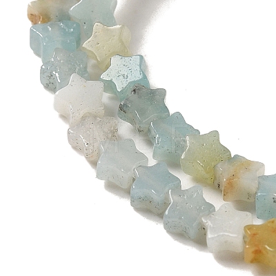 Natural Flower Amazonite Beads Strands G-G085-B09-01-1