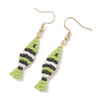 Handmade Glass Seed Beads Dangle Earrings EJEW-MZ00712-1