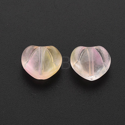 Two Tone Transparent Spray Painted Glass Beads GLAA-T022-24-C03-1