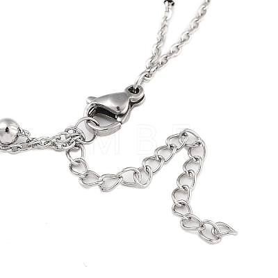 Stainless Steel Pendants Necklaces NJEW-U003-01H-P-1