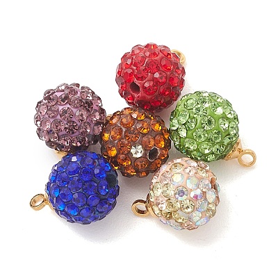 Glass Rhinestone Clay Pave Pendants PALLOY-JF05208-1