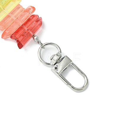 Dyed Colorful Natural Quartz Crystal Chakra Prism Link Bag Extender Chains FIND-JF00145-1