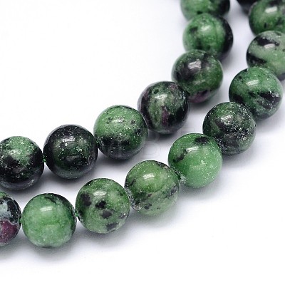 Round Natural Ruby in Zoisite Bead Strands X-G-F222-11-6mm-1