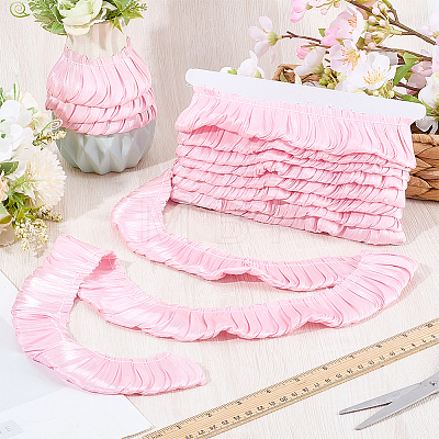 5M Double Layer Polyester Pleated Lace Ribbon OCOR-CY0003-97A-1