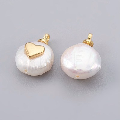 Natural Cultured Freshwater Pearl Pendants PEAR-F008-13G-1