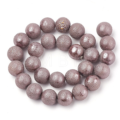 Electroplate Shell Pearl Beads Strands SHEL-T005-10D-1