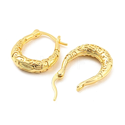 Rack Plating Brass Teardrop Hoop Earrings EJEW-A028-27G-1
