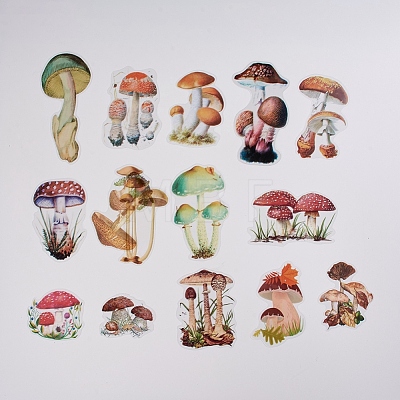 Plant Theme Waterproof Self Adhesive Stamping Stickers Sets DIY-WH0163-08E-1