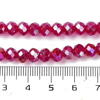 Baking Electroplate Glass Beads Strands DGLA-A039-J6MM-B02-1