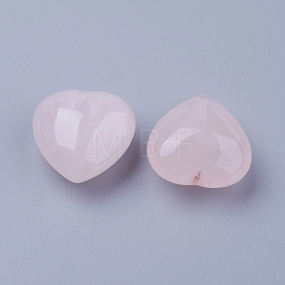 Natural Rose Quartz Heart Palm Stone X-DJEW-P009-01B-1