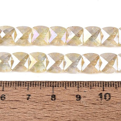 Electroplate Transparent Crackle Glass Beads Strands EGLA-Q135-02A-B01-1