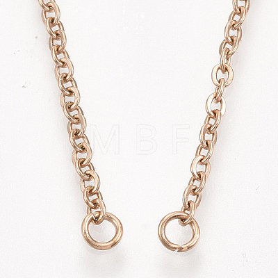 304 Stainless Steel Cable Chain Necklace Making STAS-T040-PJ209-3-46-1